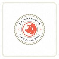 Butcher shop logo illustration. vector