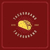 Tacos logo illustration. vector