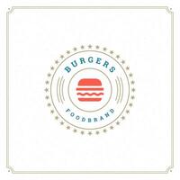 Burger logo illustration. vector