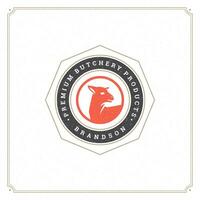 Butcher shop logo illustration. vector