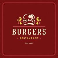 Burger logo illustration. vector