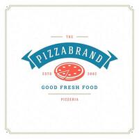 Pizzeria logo illustration. vector