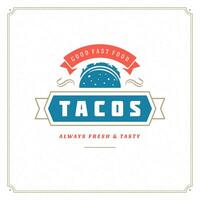Tacos logo illustration. vector