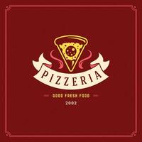 pizzería logo ilustración. vector