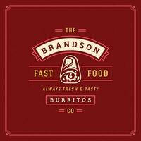 Fast food logo illustration. vector