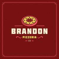 Pizzeria logo illustration. vector