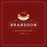 Hot dog logo illustration. vector
