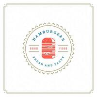 hamburguesa logo ilustración. vector