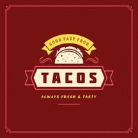 Tacos logo illustration. vector