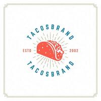 Tacos logo design illustration. vector