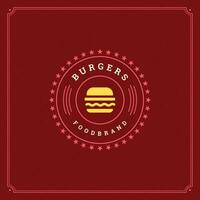 hamburguesa logo diseño ilustración. vector
