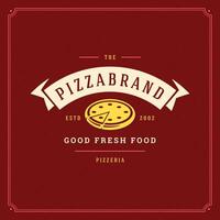 Pizzeria logo design illustration. vector