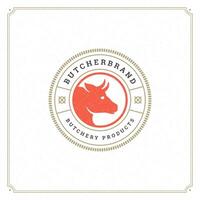 Butcher shop logo illustration. vector