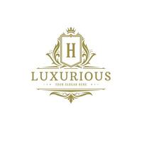 Luxury logo crest template design illustration. vector