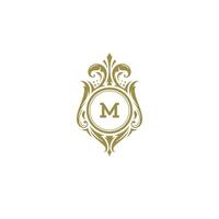 Luxury logo crest template design illustration. vector