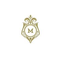 Luxury logo crest template design illustration. vector