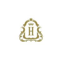 Luxury logo crest template design illustration. vector