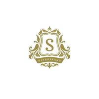 Luxury logo crest template design illustration. vector