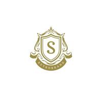 Luxury logo crest template design illustration. vector