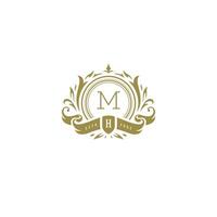 Luxury logo crest template design illustration. vector