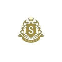 Luxury logo crest template design illustration. vector