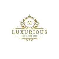 Luxury logo crest template design illustration. vector