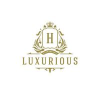 Luxury logo crest template design illustration. vector