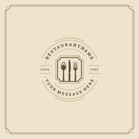 Restaurant logo template illustration good for restaurant menu vector