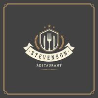 Restaurant logo template illustration good for restaurant menu vector