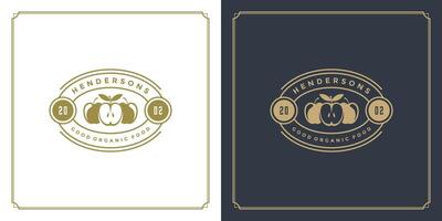 Restaurant logo template illustration for menu and cafe sign vector