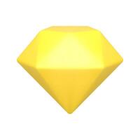 Yellow diamond icon 3d isometric illustration vector