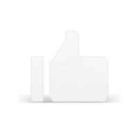 Web 3d like white. Volumetric approval symbol in simple design vector