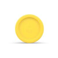 Gold 3d coin. Simple yellow precious metal circle vector