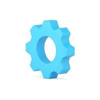 Realistic gear 3d icon. Cogwheel industry and machinery vector