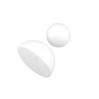 blanco humano pictograma 3d icono. minimalista avatar para en línea comunicación vector