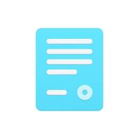 Minimalistic contract with seal 3d icon illustration vector
