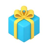 regalo caja con arco para fiesta Felicidades 3d icono ilustración vector