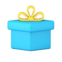 Gift box with bow for holiday congratulations 3d icon vector