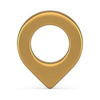 Premium jewelry map pin pointer with hole glossy decorative design realistic 3d icon vector