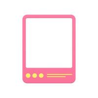 Pink social madia post frame 3d icon illustration vector