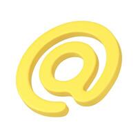Yellow glossy personal cyberspace address URL information realistic 3d icon template vector
