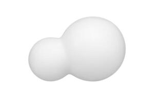 Flying cotton sky cloud fluffy bubble circle cute atmosphere weather realistic 3d icon vector