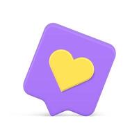 New like virtual badge purple glossy quick tips cyberspace notification realistic 3d icon vector