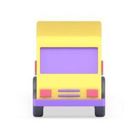 amarillo lustroso monovolumen capucha parabrisas familia verano turístico automóvil realista 3d icono vector