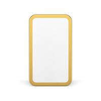 Golden smartphone touch screen user interface menu internet advertising template 3d icon vector
