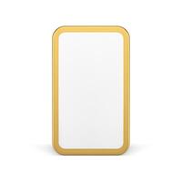 Golden smartphone touch screen user interface menu internet advertising template 3d icon vector