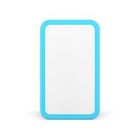 Modern smartphone empty screen internet advertising user interface application 3d icon vector
