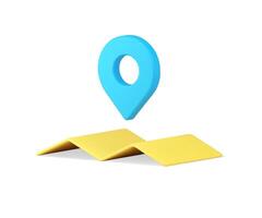 Route navigation map pin location GPS position cartography application badge 3d icon vector