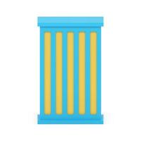 Modern office skyscraper multistory street building architecture blue design 3d icon vector