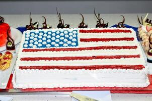 American flag shaped cake 2 photo